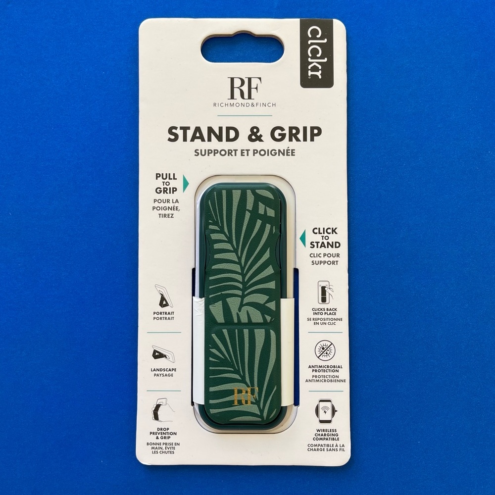 CLCKR Phone Grip & Stand - Richmond & Finch Dark Green Palm